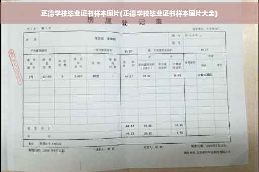 正德学校毕业证书样本图片(正德学校毕业证书样本图片大全)
