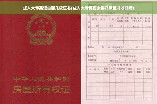 成人大专英语需要几级证书(成人大专英语需要几级证书才能考)
