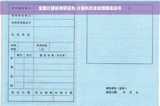 全国计算机考级证书,计算机毕业会得哪些证书