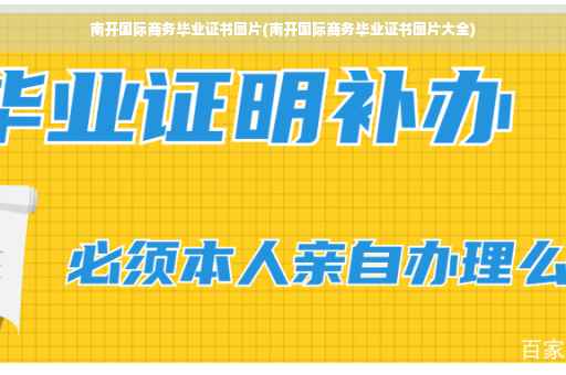 南开国际商务毕业证书图片(南开国际商务毕业证书图片大全)