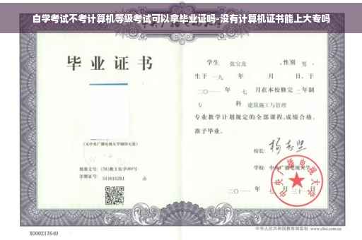 自学考试不考计算机等级考试可以拿毕业证吗-没有计算机证书能上大专吗