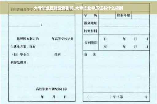大专毕业证能查得到吗,大专毕业学历证书什么级别