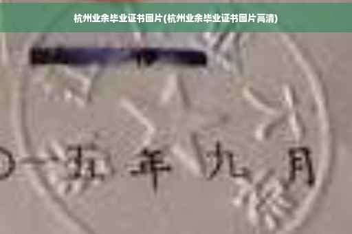 杭州业余毕业证书图片(杭州业余毕业证书图片高清)
