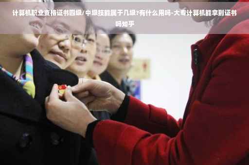 计算机职业资格证书四级/中级技能属于几级?有什么用吗-大专计算机能拿到证书吗知乎
