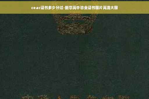 ceac证书多少分过-新华高中毕业证书图片高清大图