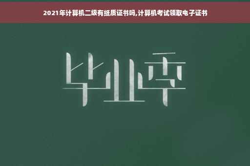 2021年计算机二级有纸质证书吗,计算机考试领取电子证书