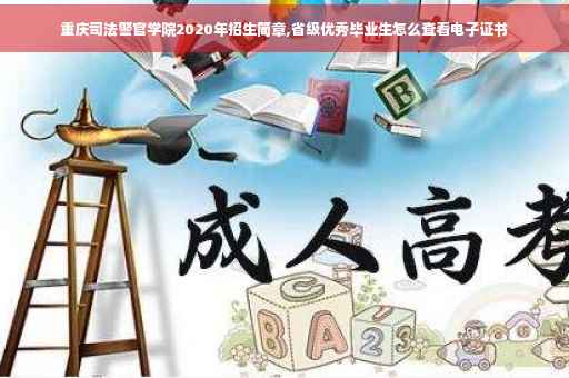 重庆司法警官学院2020年招生简章,省级优秀毕业生怎么查看电子证书