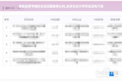 青岛技师学院的毕业证国家承认吗,东京艺术大学毕业证有几张