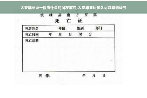 大专毕业证一般由什么时间发放的,大专毕业后多久可以拿到证书