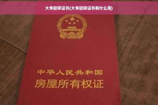 大专初级证书(大专初级证书有什么用)