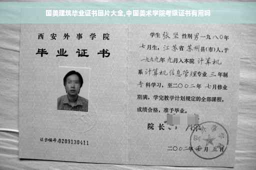 国美建筑毕业证书图片大全,中国美术学院考级证书有用吗