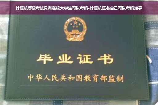 计算机等级考试只有在校大学生可以考吗-计算机证书自己可以考吗知乎
