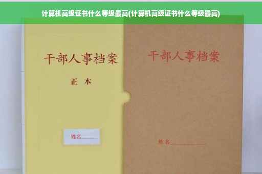 计算机高级证书什么等级最高(计算机高级证书什么等级最高)