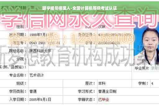 胡宇威是哪里人-全国计算机等级考试认证