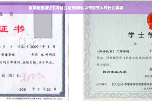 假学历参加证书考试会被查到吗,中专冒充大专什么意思