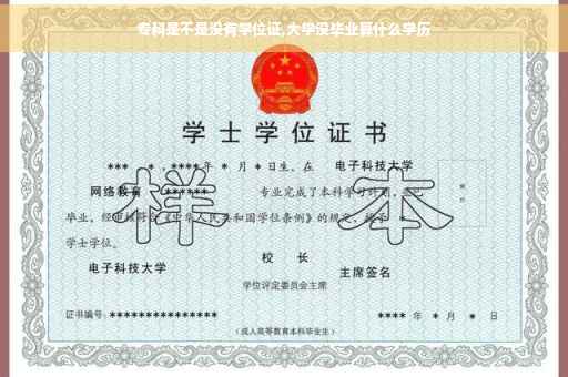 专科是不是没有学位证,大学没毕业算什么学历