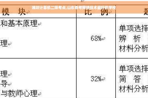 潍坊计算机二级考点,山东春考网络技术最好的学校