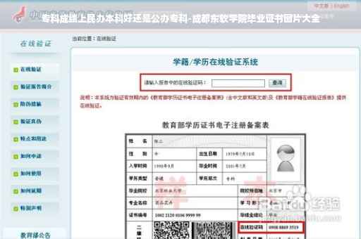 专科成绩上民办本科好还是公办专科-成都东软学院毕业证书图片大全
