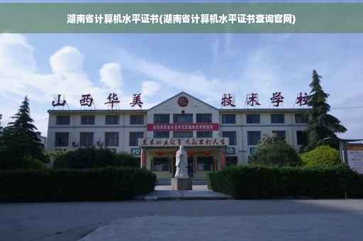 湖南省计算机水平证书(湖南省计算机水平证书查询官网)