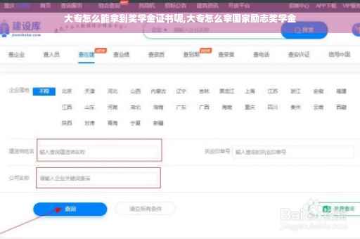 大专怎么能拿到奖学金证书呢,大专怎么拿国家励志奖学金