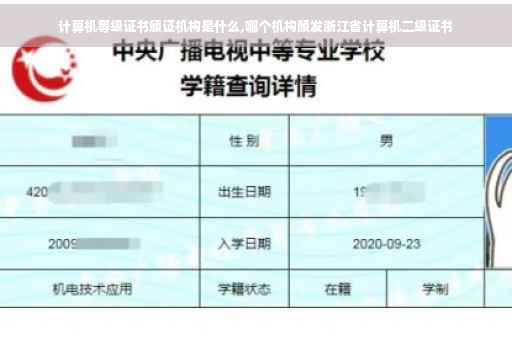 计算机等级证书颁证机构是什么,哪个机构颁发浙江省计算机二级证书