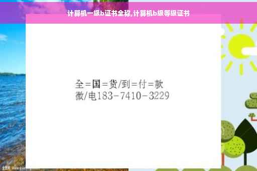 计算机一级b证书全称,计算机b级等级证书