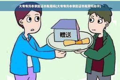 大专专升本拿到证书有用吗(大专专升本拿到证书有用吗知乎)