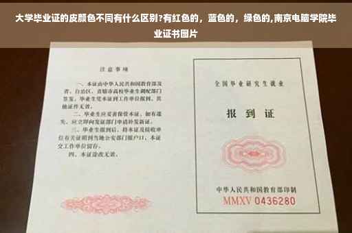 大学毕业证的皮颜色不同有什么区别?有红色的，蓝色的，绿色的,南京电脑学院毕业证书图片