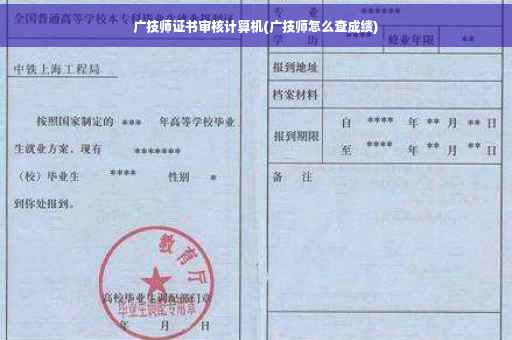 广技师证书审核计算机(广技师怎么查成绩)