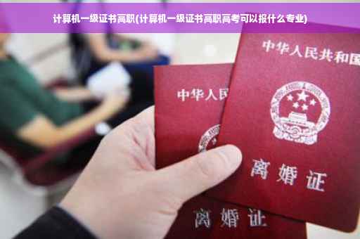 计算机一级证书高职(计算机一级证书高职高考可以报什么专业)