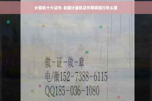 计算机十大证书-全国计算机证书等级排行怎么查
