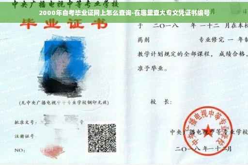 2000年自考毕业证网上怎么查询-在哪里查大专文凭证书编号
