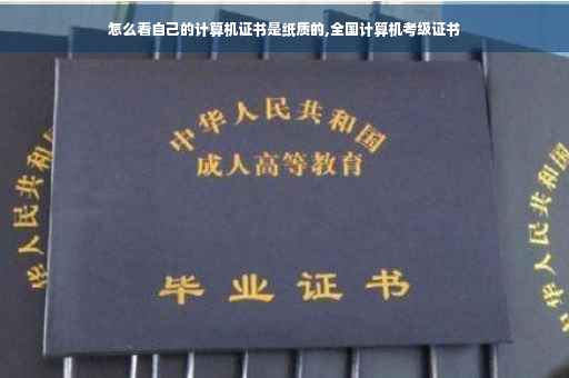 怎么看自己的计算机证书是纸质的,全国计算机考级证书