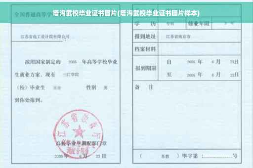 塔沟武校毕业证书图片(塔沟武校毕业证书图片样本)