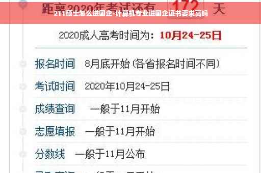 211硕士怎么进国企-计算机专业进国企证书要求高吗