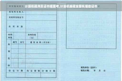 计算机程序员证书哪里考,计算机编程全国有哪些证书