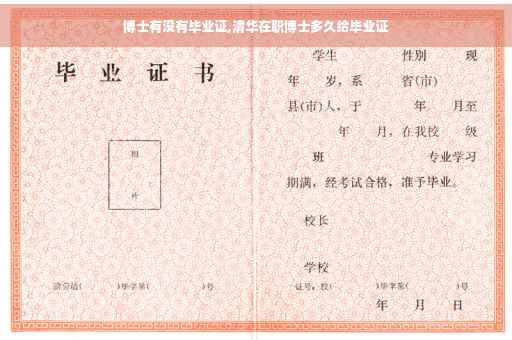 博士有没有毕业证,清华在职博士多久给毕业证