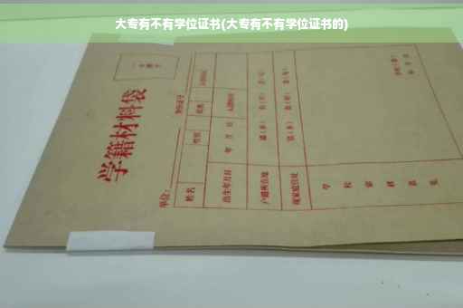 大专有不有学位证书(大专有不有学位证书的)
