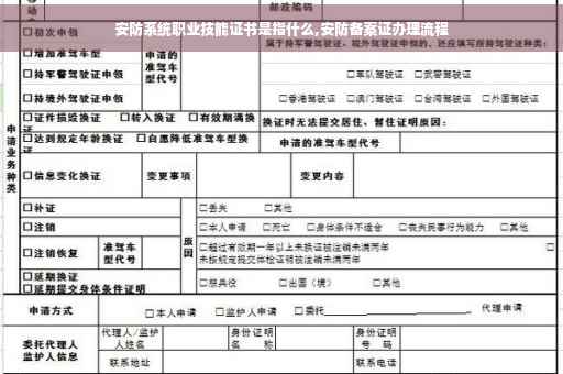安防系统职业技能证书是指什么,安防备案证办理流程