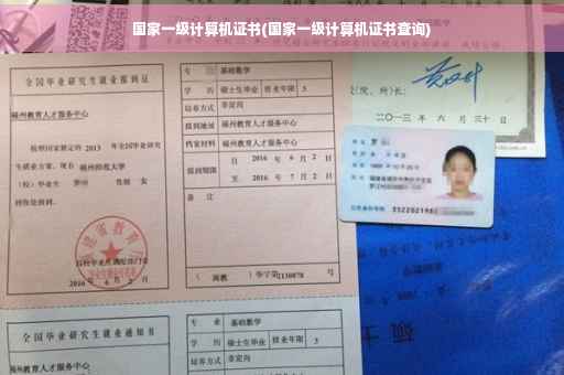 国家一级计算机证书(国家一级计算机证书查询)
