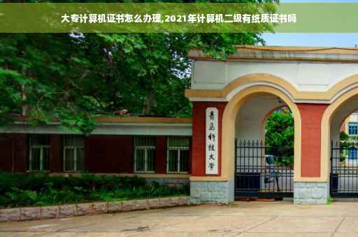 大专计算机证书怎么办理,2021年计算机二级有纸质证书吗