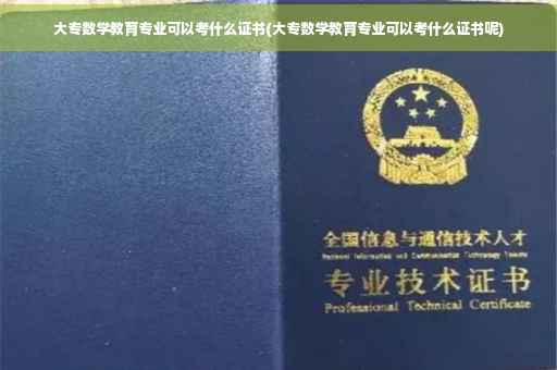 大专数学教育专业可以考什么证书(大专数学教育专业可以考什么证书呢)