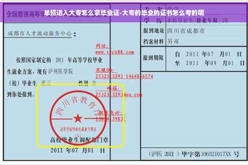 单招进入大专怎么拿毕业证-大专的毕业的证书怎么考的呢