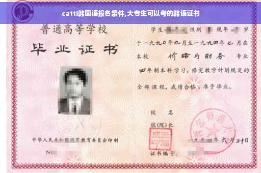 catti韩国语报名条件,大专生可以考的韩语证书