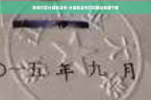 怎样打印计算机证书-计算机证书打印网址是哪个啊