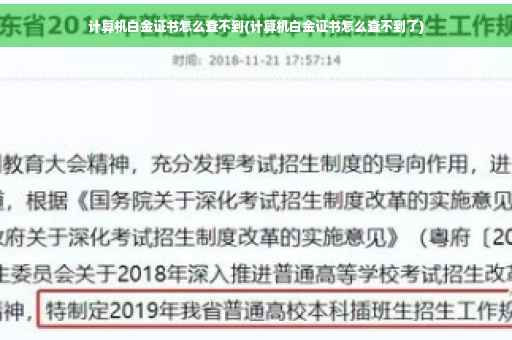 计算机白金证书怎么查不到(计算机白金证书怎么查不到了) 计算机白金证书怎么查不到(计算机白金证书怎么查不到了)