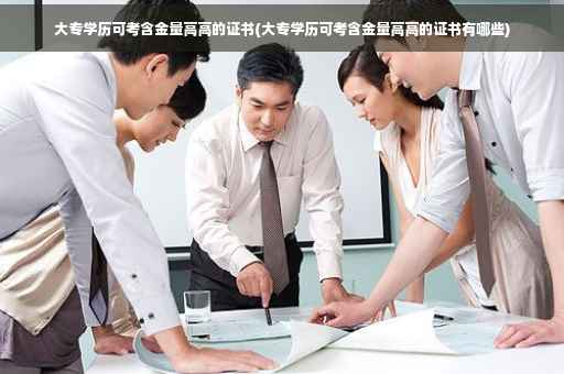 大专学历可考含金量高高的证书(大专学历可考含金量高高的证书有哪些)