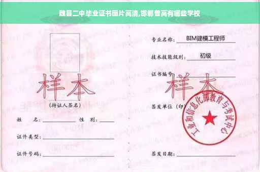 魏县二中毕业证书图片高清,邯郸普高有哪些学校