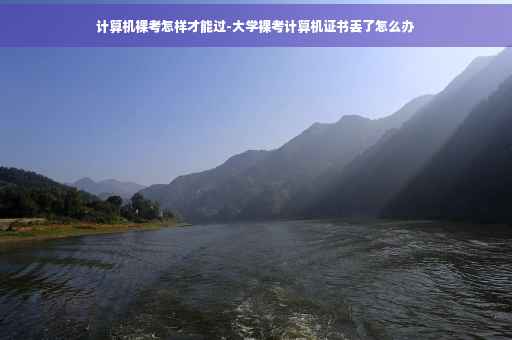 计算机裸考怎样才能过-大学裸考计算机证书丢了怎么办