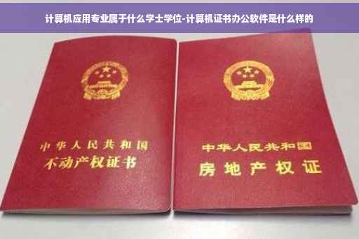 计算机应用专业属于什么学士学位-计算机证书办公软件是什么样的